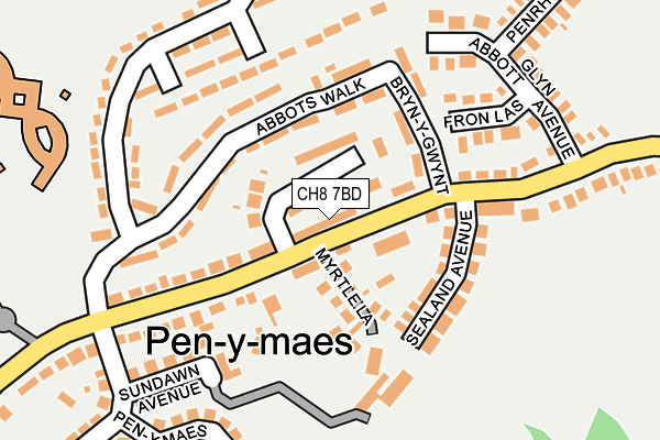 CH8 7BD map - OS OpenMap – Local (Ordnance Survey)