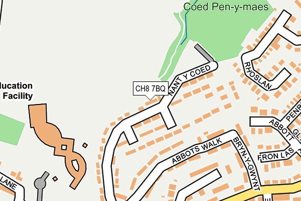 CH8 7BQ map - OS OpenMap – Local (Ordnance Survey)