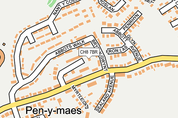 CH8 7BR map - OS OpenMap – Local (Ordnance Survey)