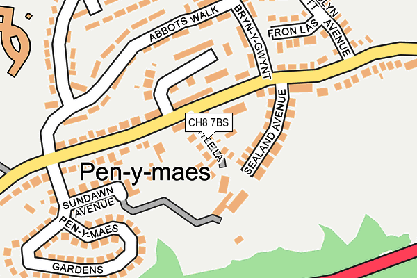 CH8 7BS map - OS OpenMap – Local (Ordnance Survey)