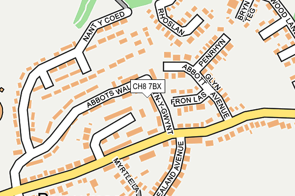 CH8 7BX map - OS OpenMap – Local (Ordnance Survey)