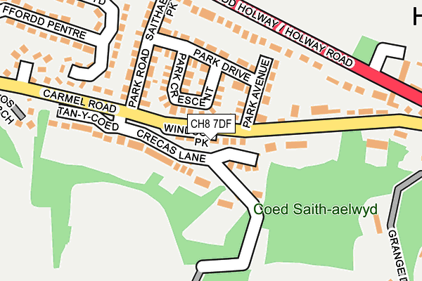 CH8 7DF map - OS OpenMap – Local (Ordnance Survey)