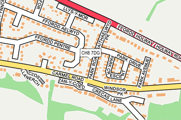 CH8 7DG map - OS OpenMap – Local (Ordnance Survey)