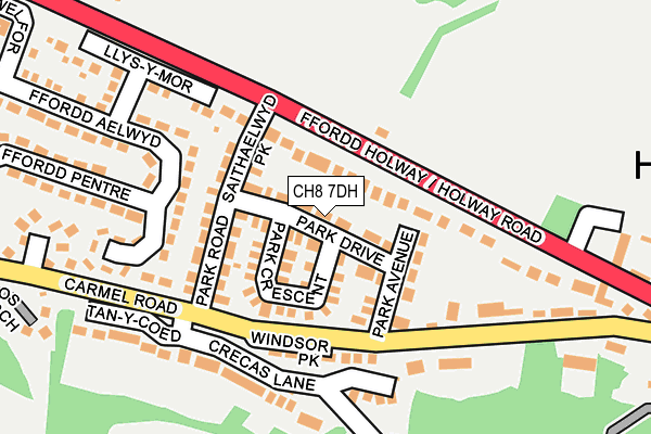 CH8 7DH map - OS OpenMap – Local (Ordnance Survey)