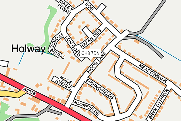 CH8 7DN map - OS OpenMap – Local (Ordnance Survey)