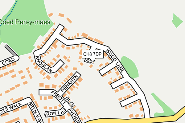 CH8 7DP map - OS OpenMap – Local (Ordnance Survey)