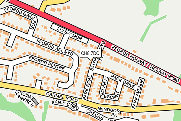 CH8 7DQ map - OS OpenMap – Local (Ordnance Survey)