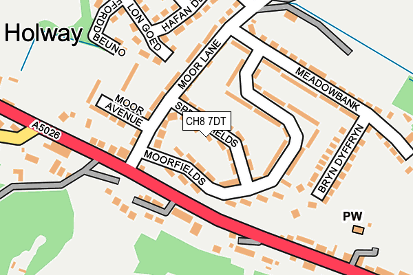 CH8 7DT map - OS OpenMap – Local (Ordnance Survey)