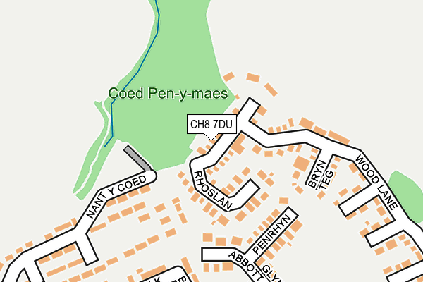 CH8 7DU map - OS OpenMap – Local (Ordnance Survey)