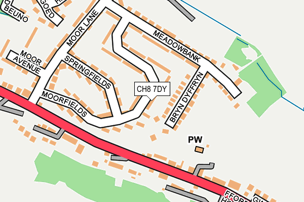 CH8 7DY map - OS OpenMap – Local (Ordnance Survey)