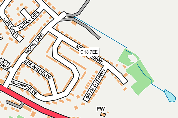 CH8 7EE map - OS OpenMap – Local (Ordnance Survey)