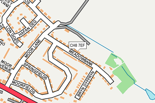 CH8 7EF map - OS OpenMap – Local (Ordnance Survey)