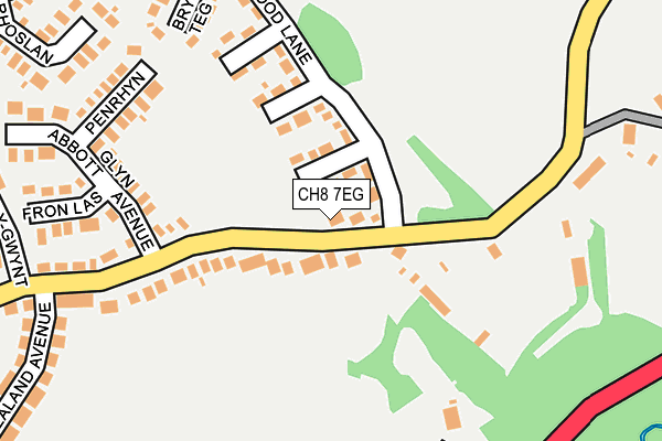 CH8 7EG map - OS OpenMap – Local (Ordnance Survey)