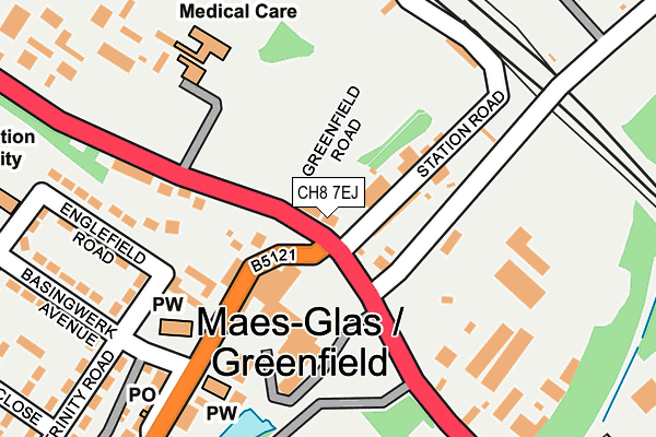 CH8 7EJ map - OS OpenMap – Local (Ordnance Survey)