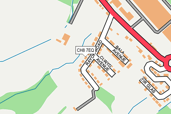 CH8 7EQ map - OS OpenMap – Local (Ordnance Survey)