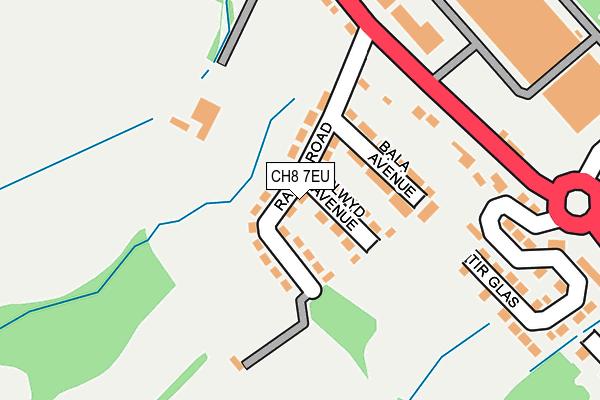 CH8 7EU map - OS OpenMap – Local (Ordnance Survey)
