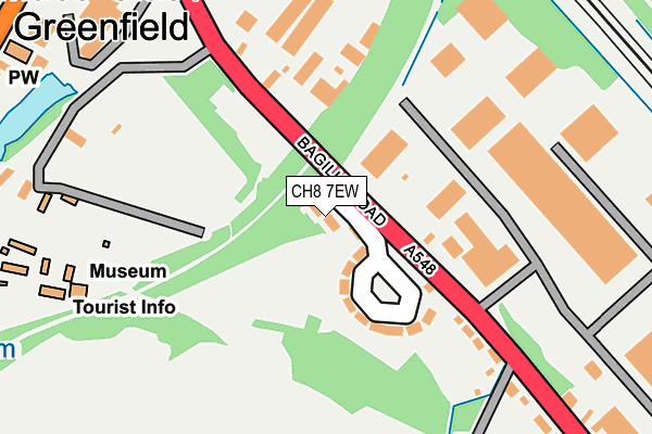 CH8 7EW map - OS OpenMap – Local (Ordnance Survey)