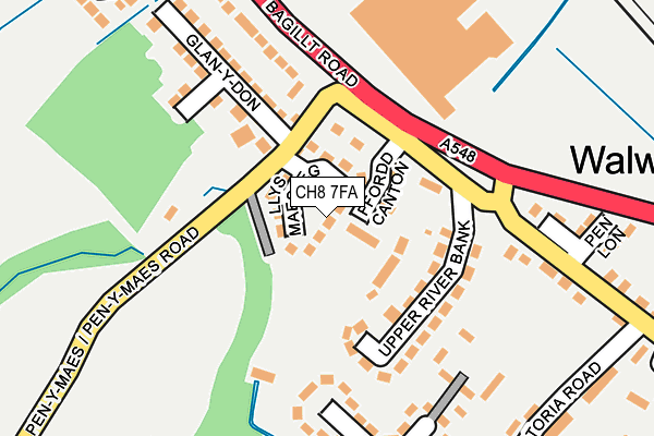 CH8 7FA map - OS OpenMap – Local (Ordnance Survey)