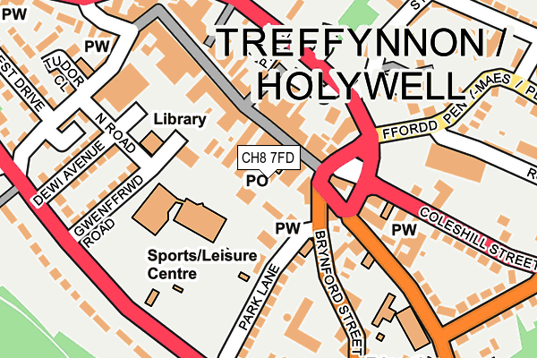 CH8 7FD map - OS OpenMap – Local (Ordnance Survey)