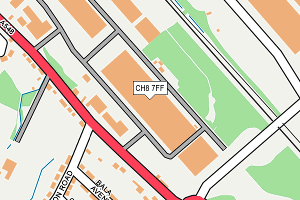 CH8 7FF map - OS OpenMap – Local (Ordnance Survey)