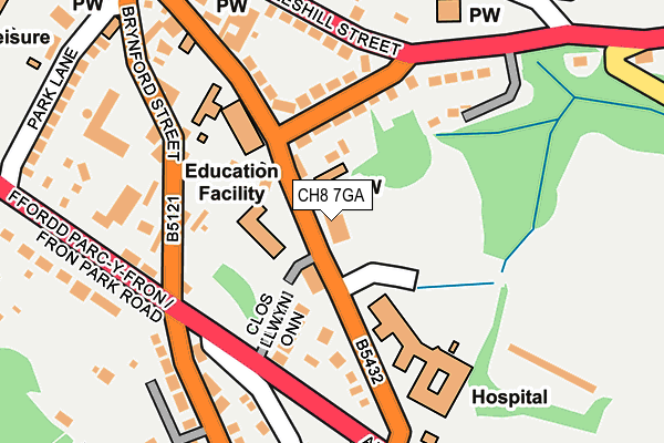 CH8 7GA map - OS OpenMap – Local (Ordnance Survey)