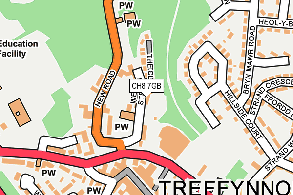 CH8 7GB map - OS OpenMap – Local (Ordnance Survey)