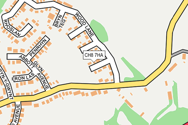 CH8 7HA map - OS OpenMap – Local (Ordnance Survey)