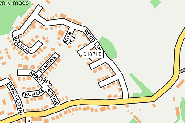 CH8 7HB map - OS OpenMap – Local (Ordnance Survey)