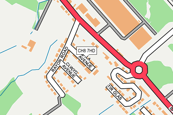 CH8 7HD map - OS OpenMap – Local (Ordnance Survey)