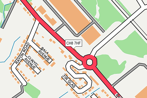 CH8 7HF map - OS OpenMap – Local (Ordnance Survey)