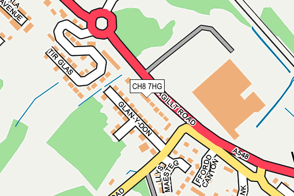 CH8 7HG map - OS OpenMap – Local (Ordnance Survey)