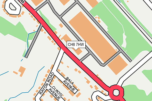 CH8 7HW map - OS OpenMap – Local (Ordnance Survey)