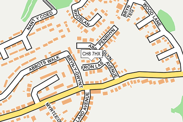 CH8 7HX map - OS OpenMap – Local (Ordnance Survey)