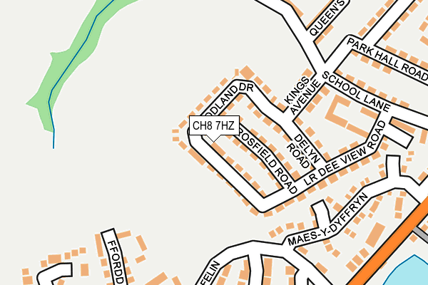 CH8 7HZ map - OS OpenMap – Local (Ordnance Survey)