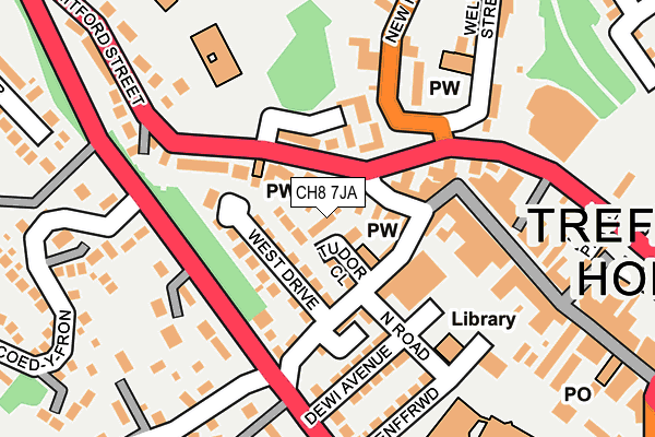 CH8 7JA map - OS OpenMap – Local (Ordnance Survey)