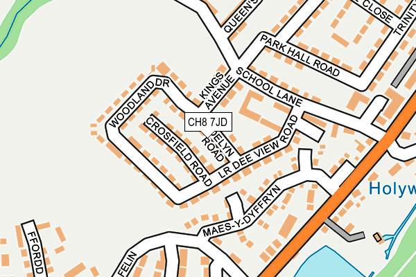 CH8 7JD map - OS OpenMap – Local (Ordnance Survey)