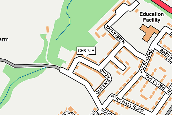 CH8 7JE map - OS OpenMap – Local (Ordnance Survey)