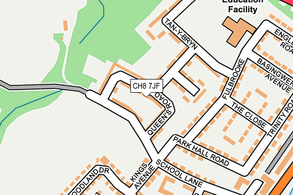 CH8 7JF map - OS OpenMap – Local (Ordnance Survey)