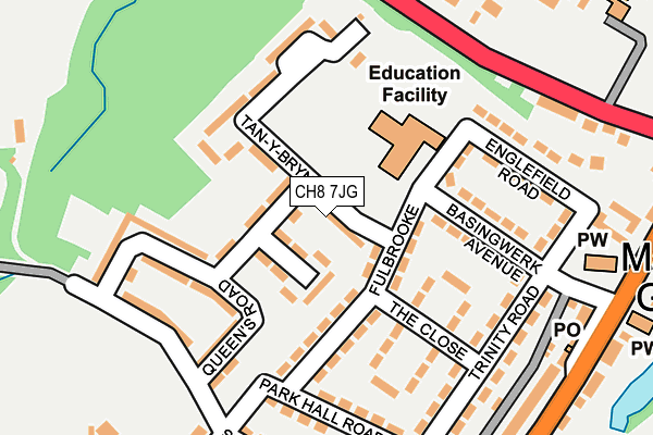 CH8 7JG map - OS OpenMap – Local (Ordnance Survey)