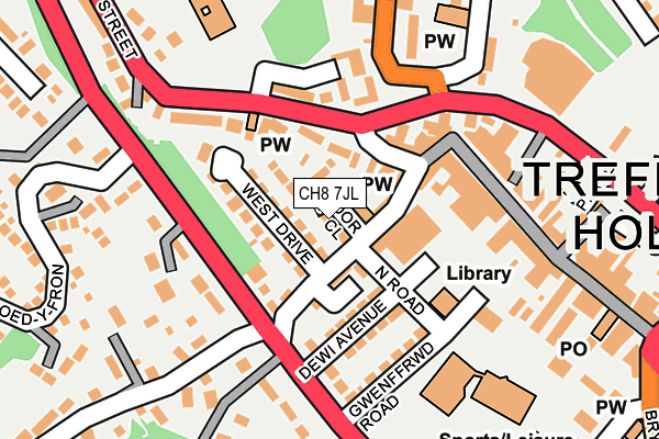 CH8 7JL map - OS OpenMap – Local (Ordnance Survey)