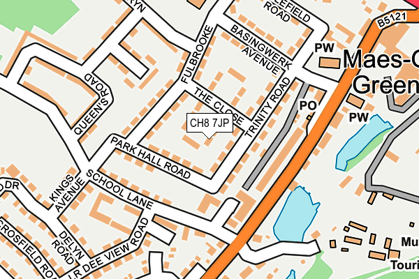 CH8 7JP map - OS OpenMap – Local (Ordnance Survey)