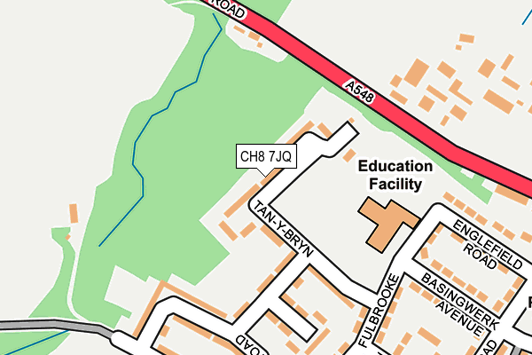 CH8 7JQ map - OS OpenMap – Local (Ordnance Survey)