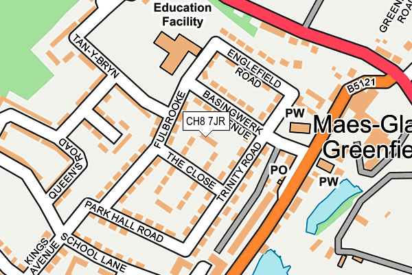 CH8 7JR map - OS OpenMap – Local (Ordnance Survey)