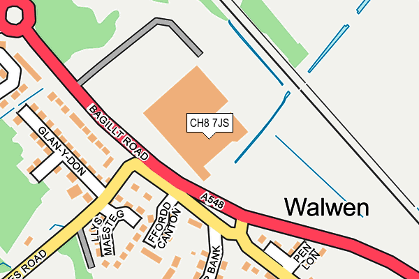 CH8 7JS map - OS OpenMap – Local (Ordnance Survey)