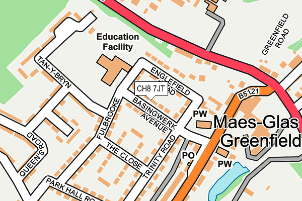 CH8 7JT map - OS OpenMap – Local (Ordnance Survey)