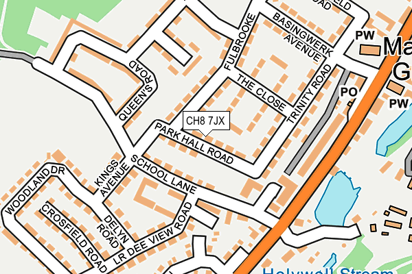 CH8 7JX map - OS OpenMap – Local (Ordnance Survey)