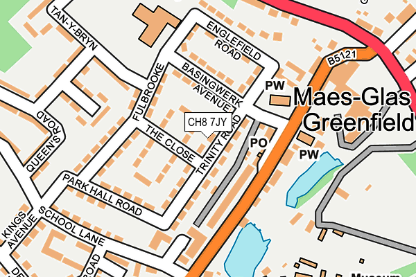 CH8 7JY map - OS OpenMap – Local (Ordnance Survey)