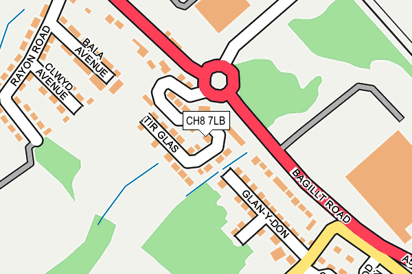 CH8 7LB map - OS OpenMap – Local (Ordnance Survey)