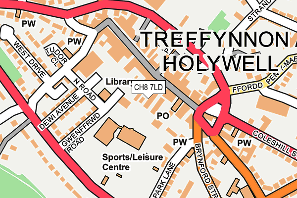 CH8 7LD map - OS OpenMap – Local (Ordnance Survey)