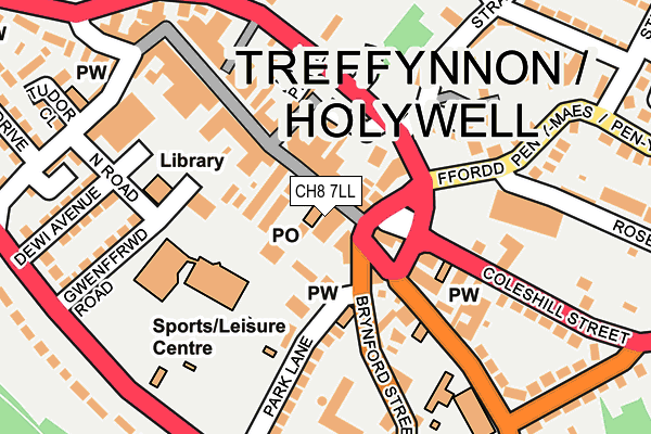 CH8 7LL map - OS OpenMap – Local (Ordnance Survey)